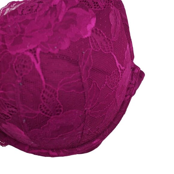 Torrid Curves XO 40DD Lace Underwire Bra In Plum Purple With Floral Design & Cri - Picture 3 of 7